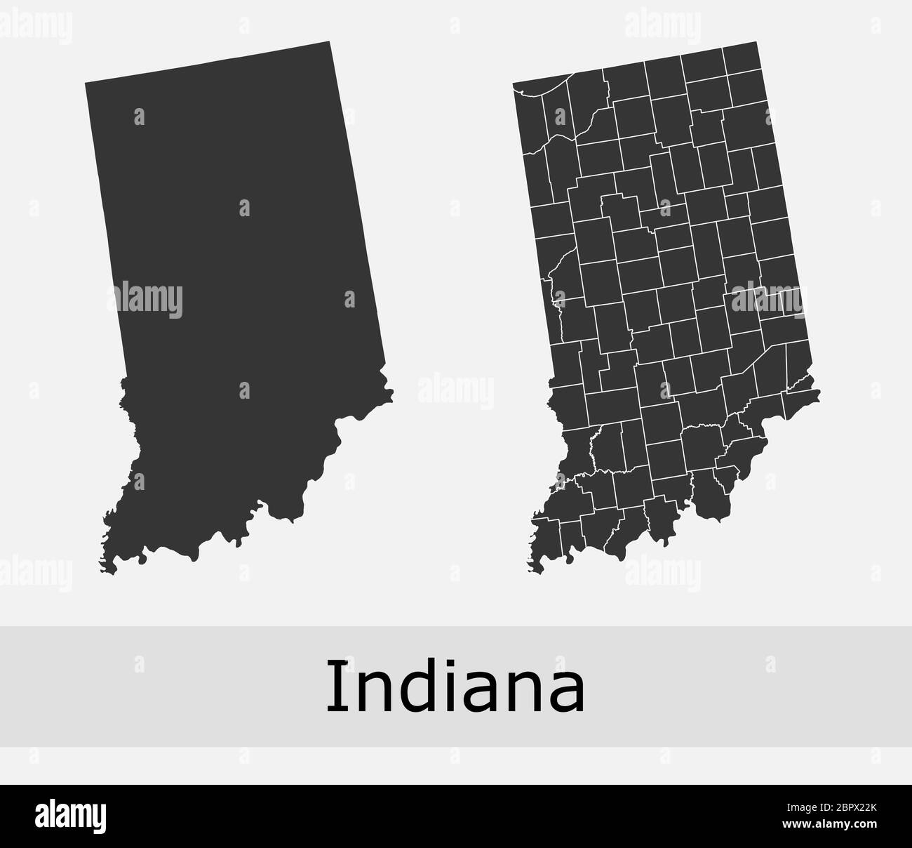Political map of indiana SchwarzweißStockfotos und bilder Alamy