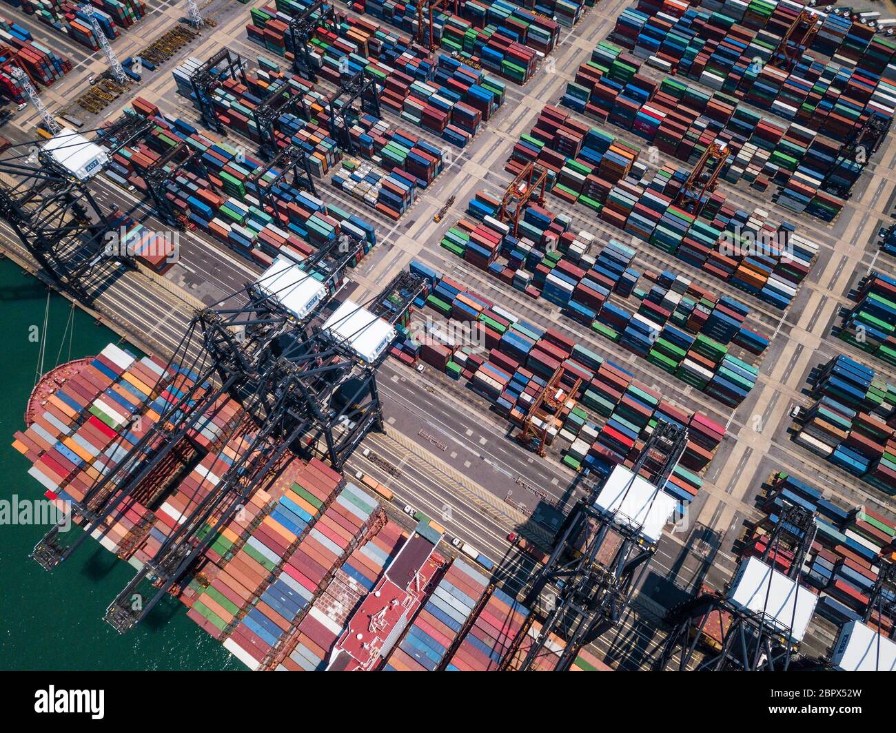 Kwai Tsing, Hongkong, 02. Mai 2018:- Terminal Container Hafen in Hongkong Stockfoto