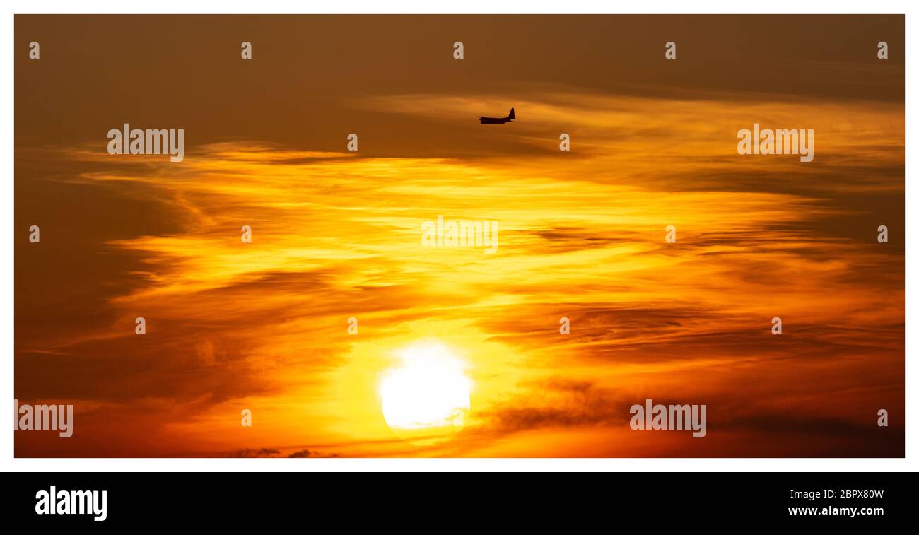 Sheringham Sonnenuntergänge Norfolk England Stockfoto