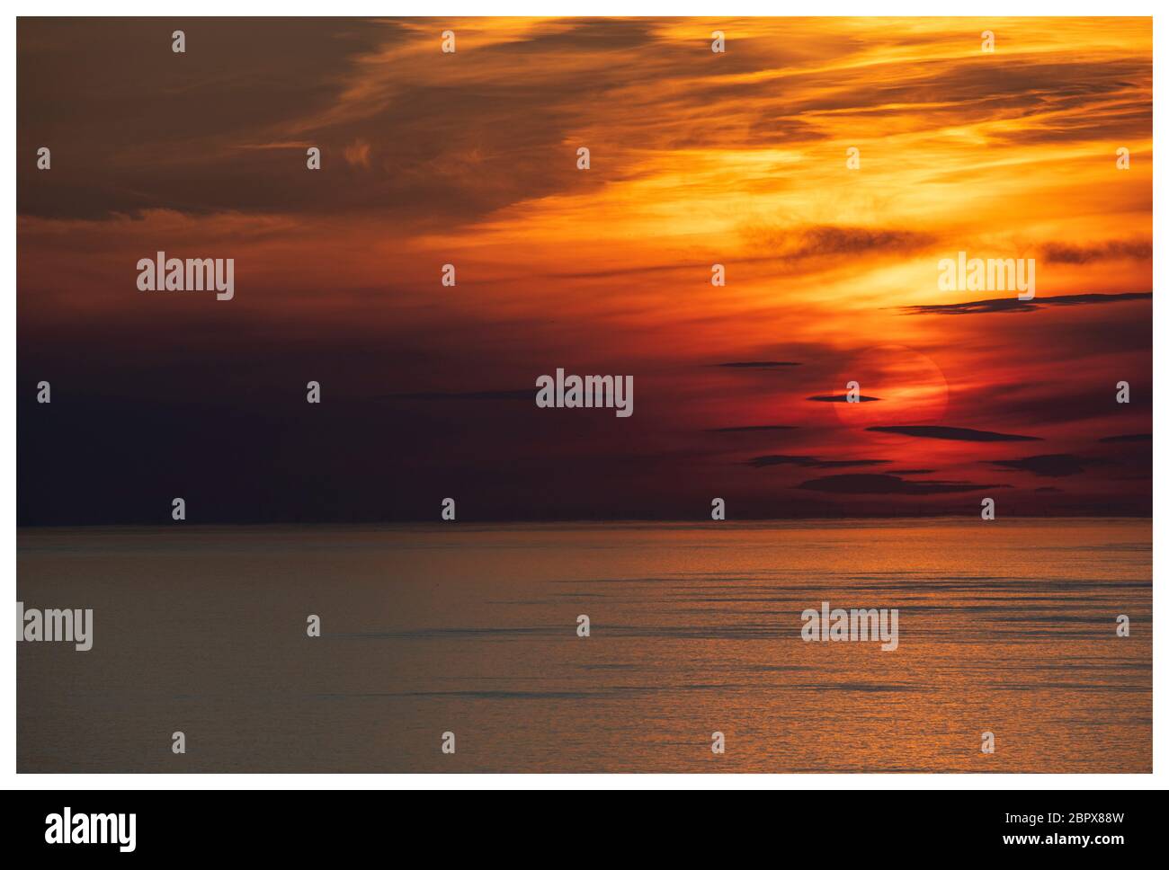 Sheringham Sonnenuntergänge Norfolk England Stockfoto
