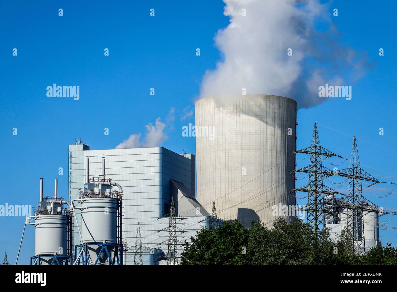Datteln, Ruhrgebiet, Nordrhein-Westfalen, Deutschland - Datteln 4-Kraftwerk, Uniper Steinkohlekraftwerk. Datteln, Ruhrgebiet, Nordrhein-West Stockfoto