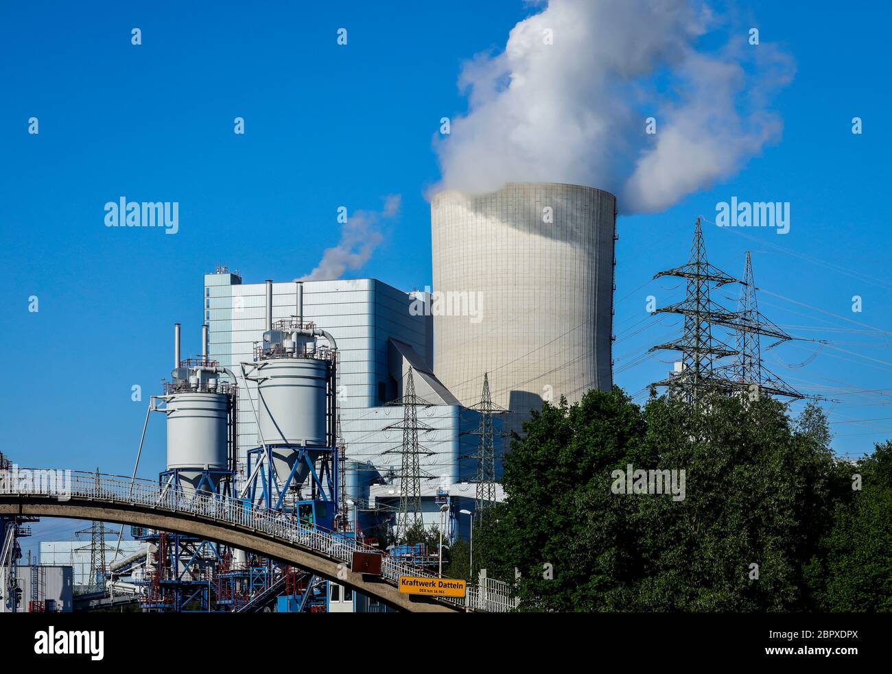 Datteln, Ruhrgebiet, Nordrhein-Westfalen, Deutschland - Datteln 4-Kraftwerk, Uniper Steinkohlekraftwerk. Datteln, Ruhrgebiet, Nordrhein-West Stockfoto