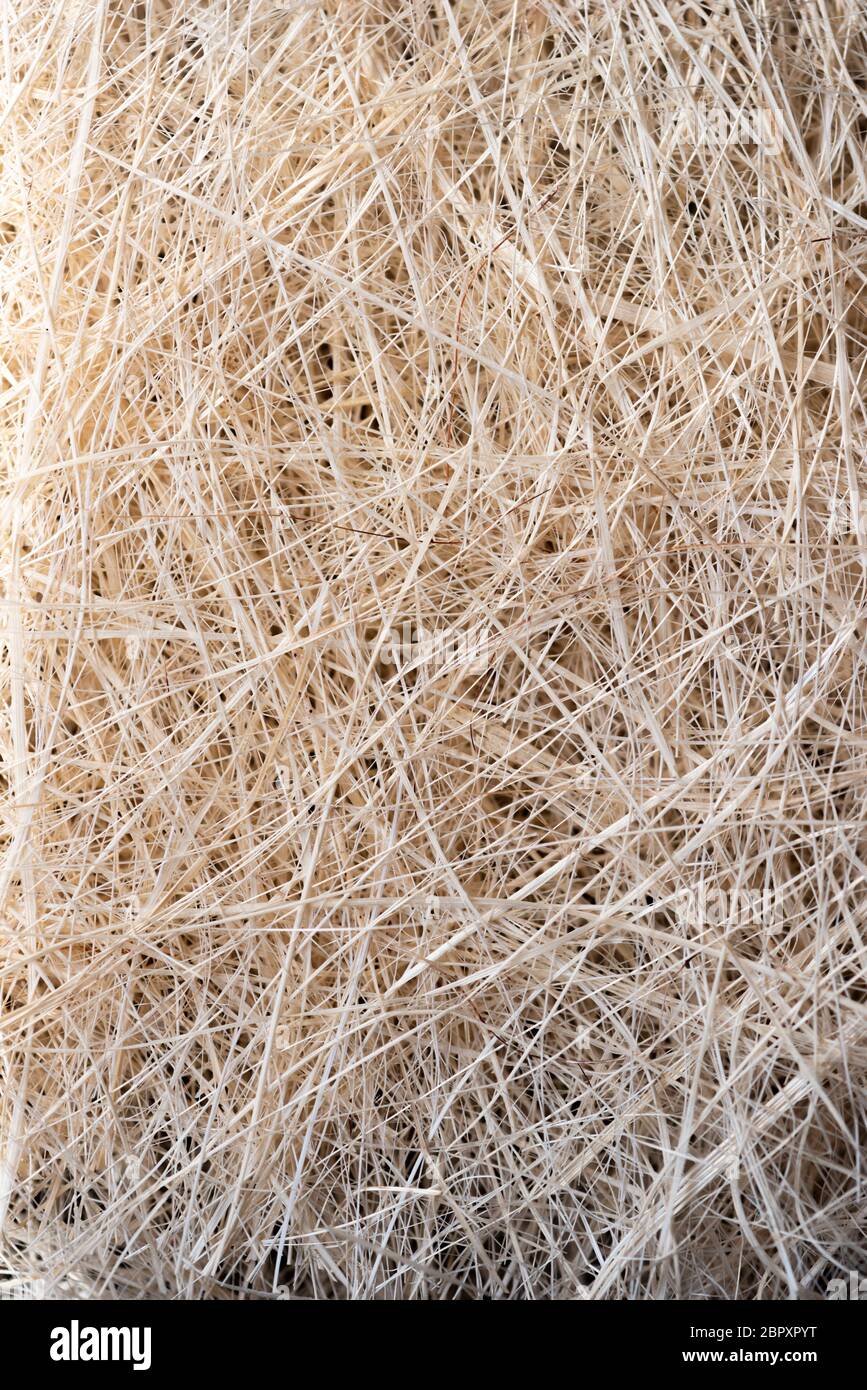 Natürliche Textur von Stroh. Verpackung. Kokosnuss Stockfoto