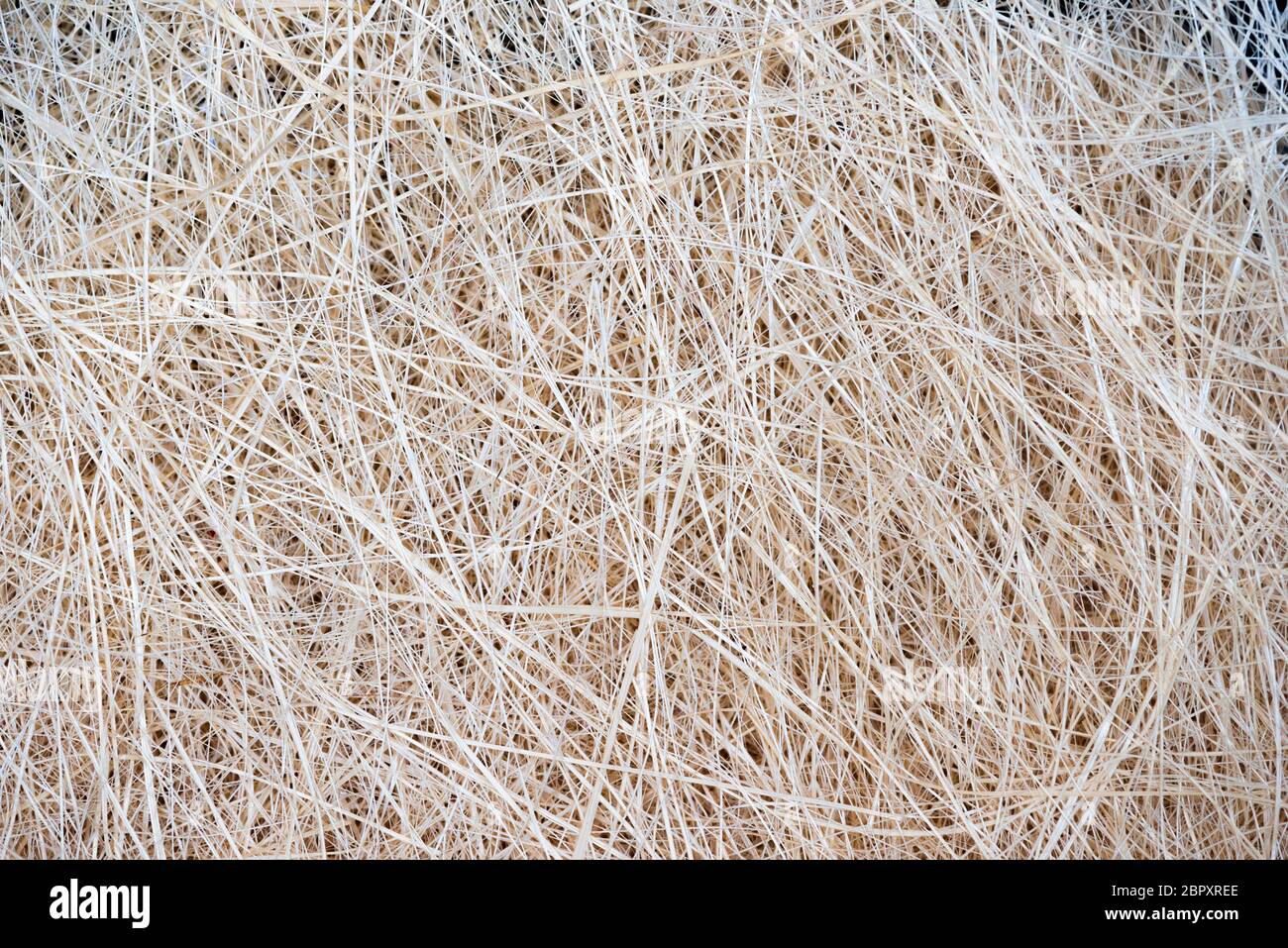 Natürliche Textur von Stroh. Verpackung. Kokosnuss Stockfoto