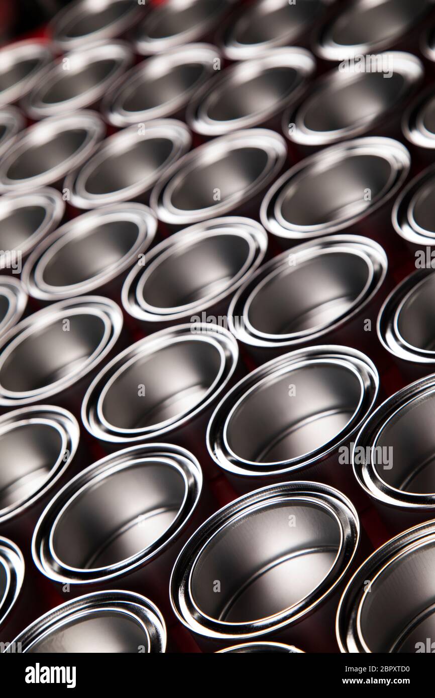 Metalldose Paint Cans Hintergrund Stockfoto