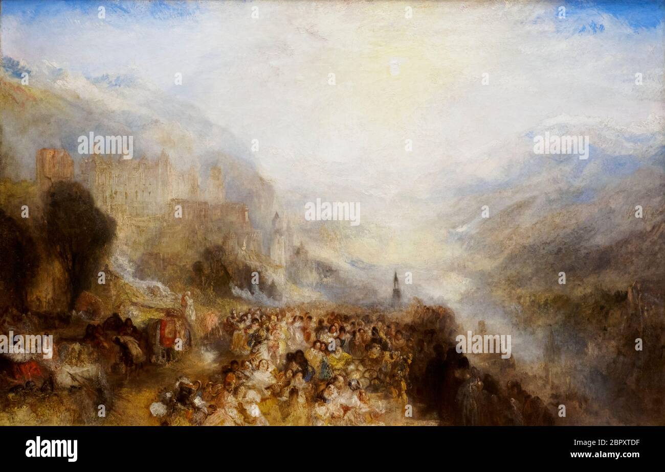 JMW Turner 1775-1851 Heidelberg ca. 18444-5 Ölfarbe auf Leinwand Stockfoto