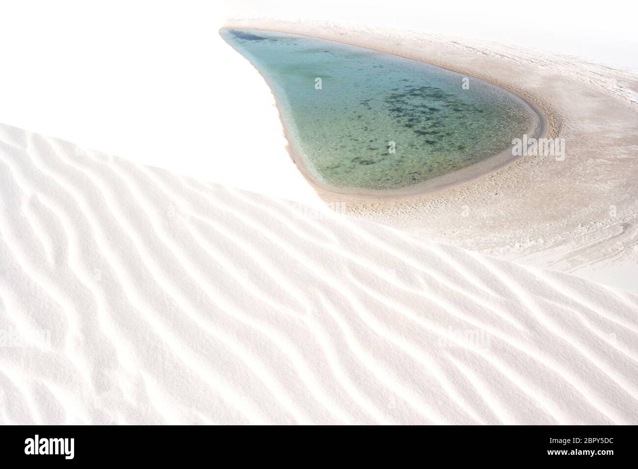 Weiße brasilianische Wüste mit See Stockfoto