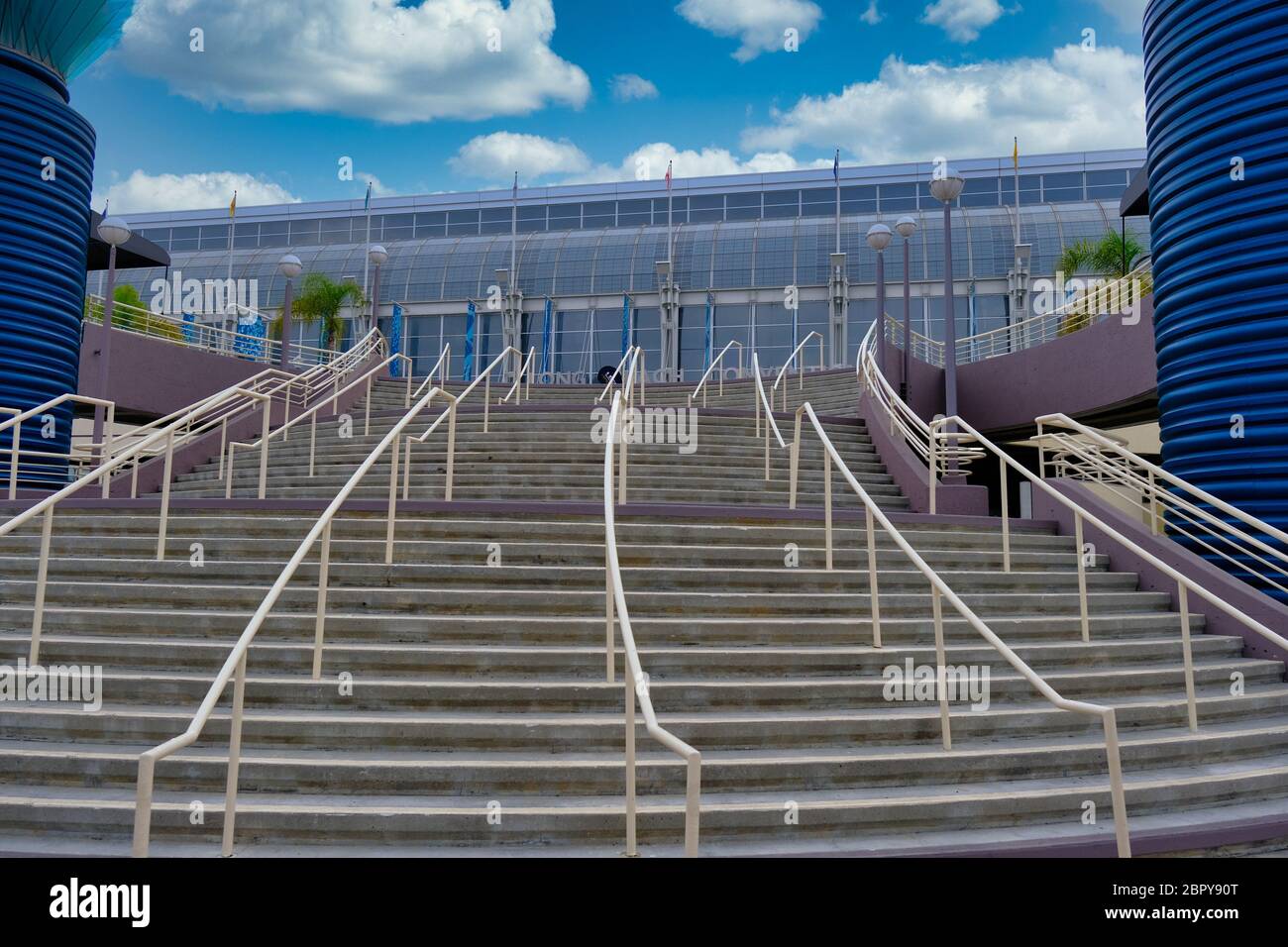 Nur wenige Schritte vom Convention Center entfernt Stockfoto