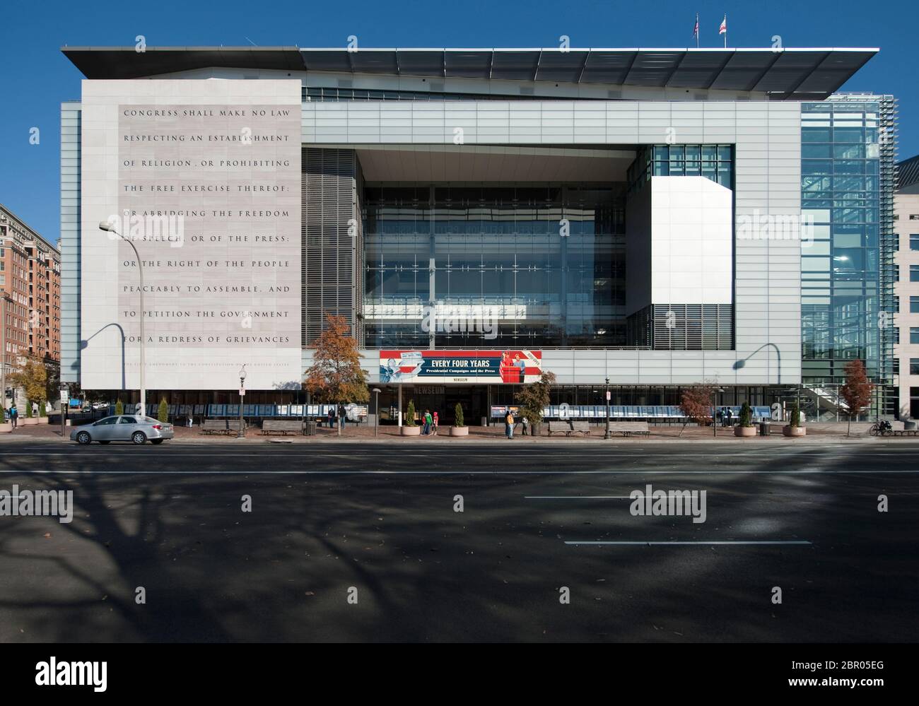 Das Newseum Gebäude in Washington DC, USA Stockfoto