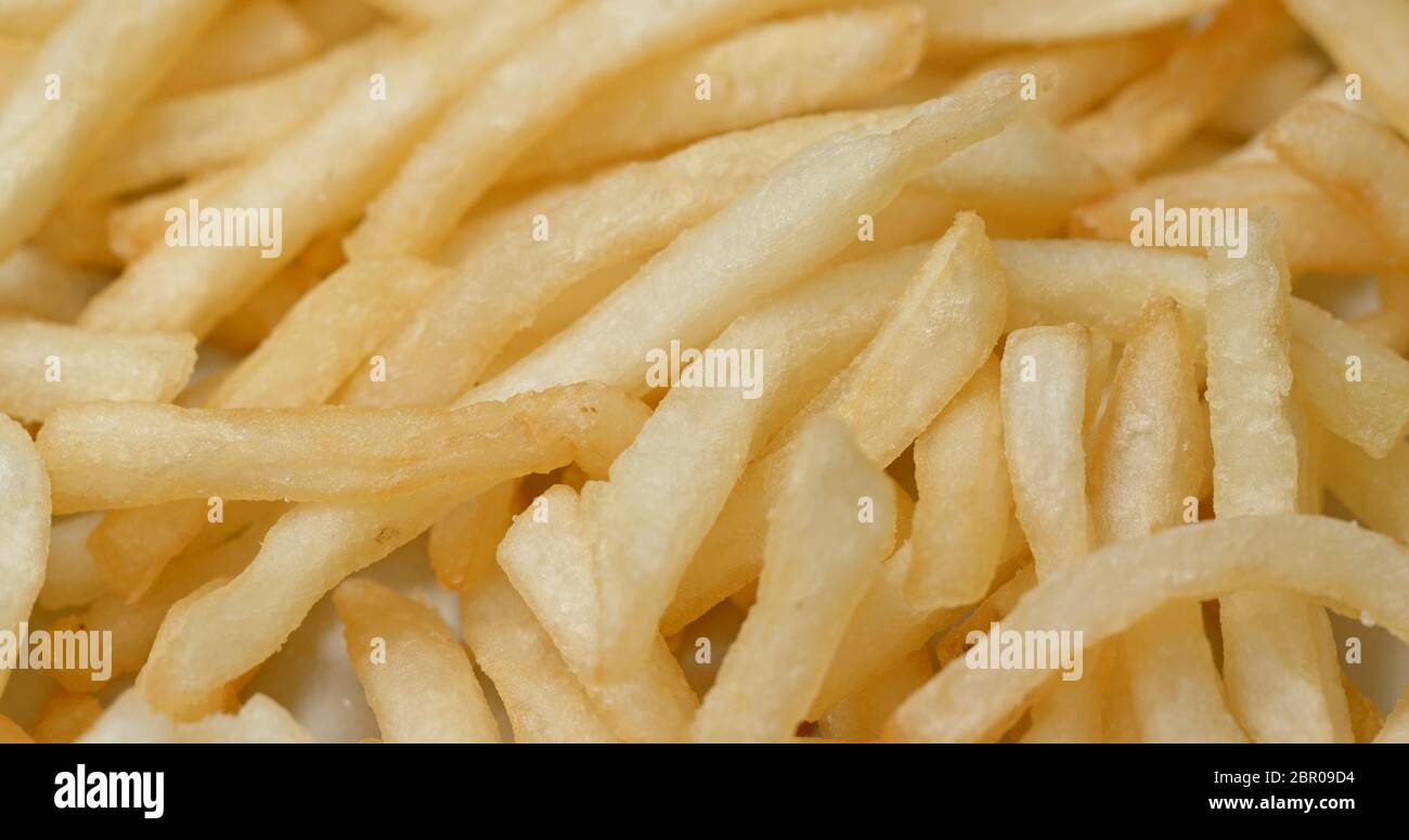 Haufen Pommes frites Stockfoto