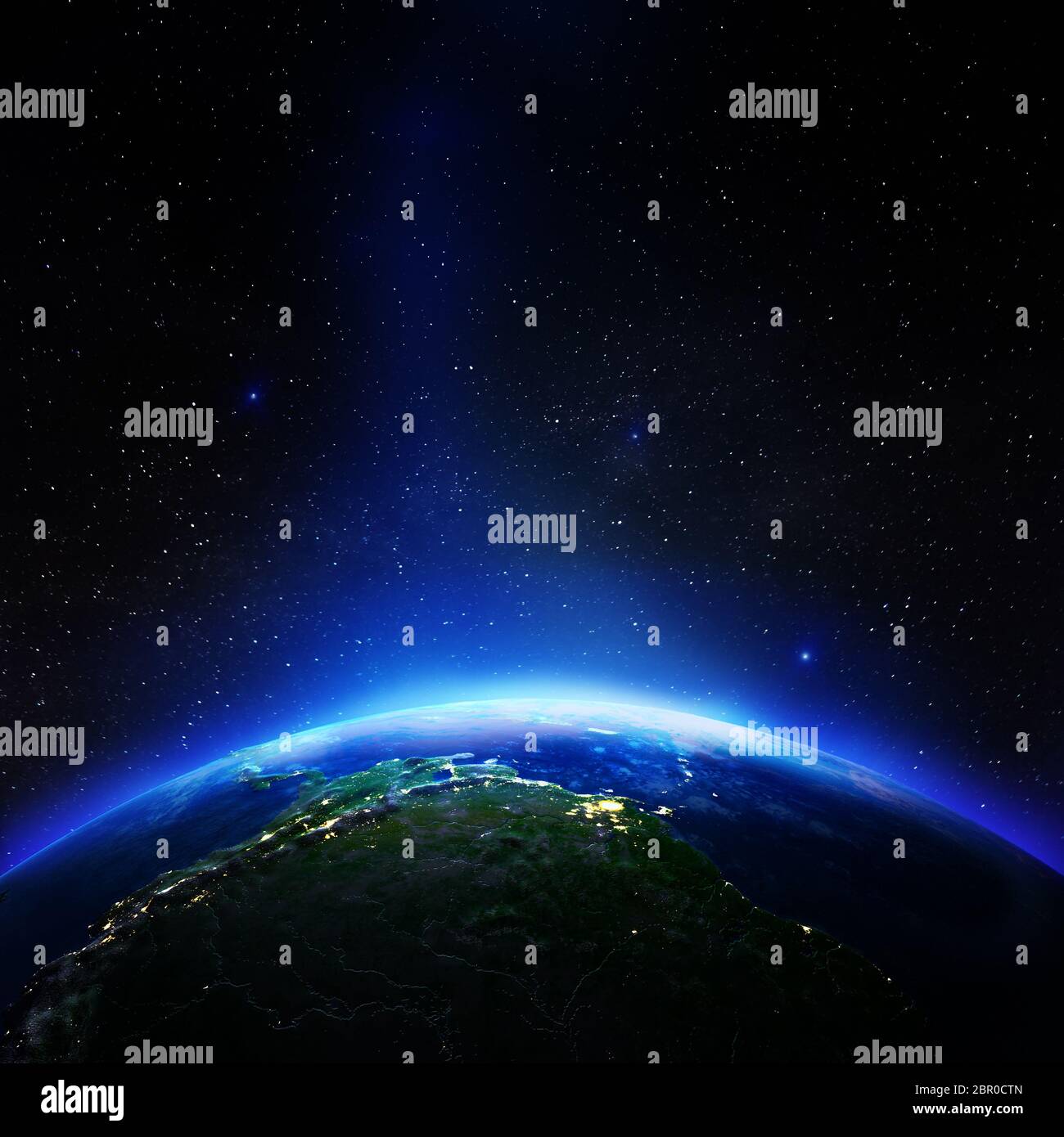 Südamerika aus dem Weltraum. Elemente dieses Bild von der NASA eingerichtet. 3D-Rendering Stockfoto