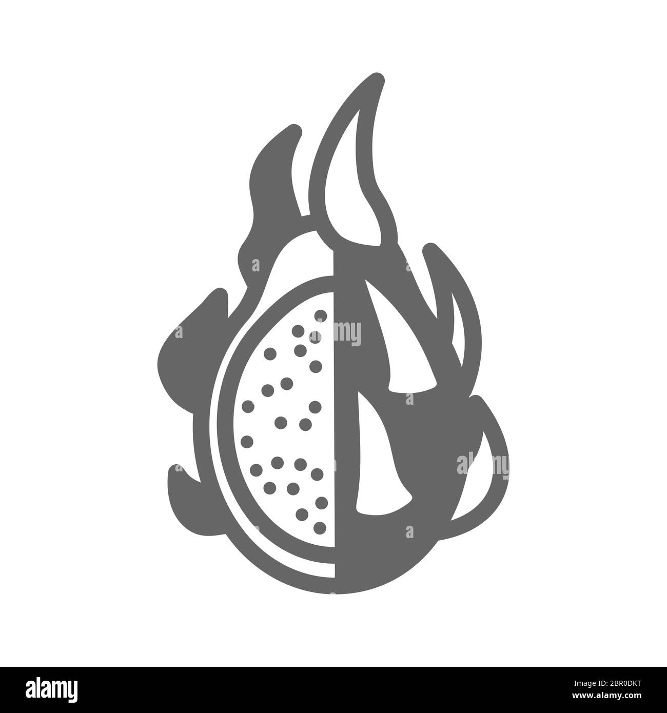 Pitaya Umrisse Symbol. Tropische Drachenfrucht Pitaya unterzeichnen. Vector Illustration für Essen Anwendungen und Webseiten Stockfoto