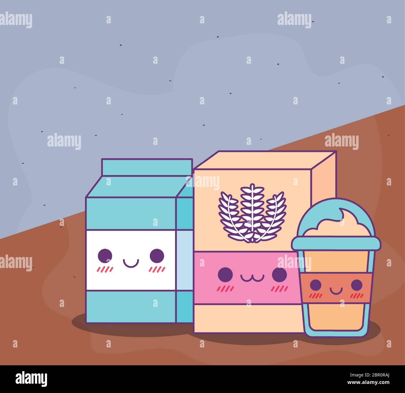mehl-milch-box-und-kaffee-tasse-design-kawaii-lebensmittel-niedlichen