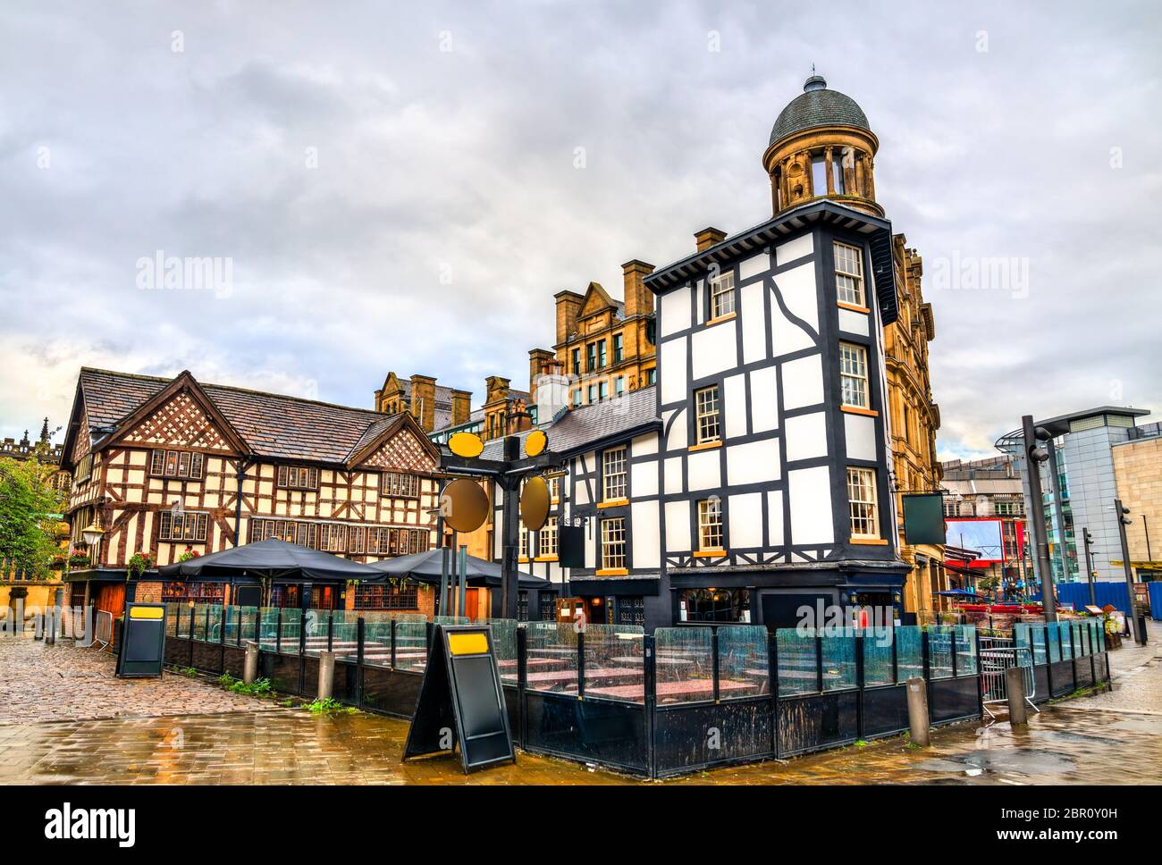 Traditionelles Fachwerkhaus in Manchester, England Stockfoto