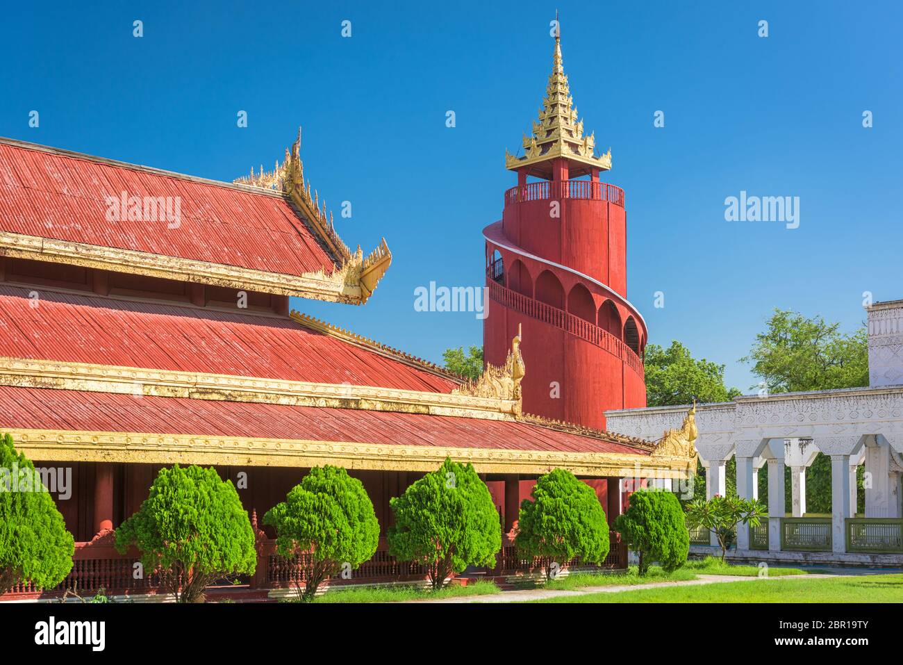 Mandalay, Myanmar am Wachturm des Mandalay Palace. Stockfoto