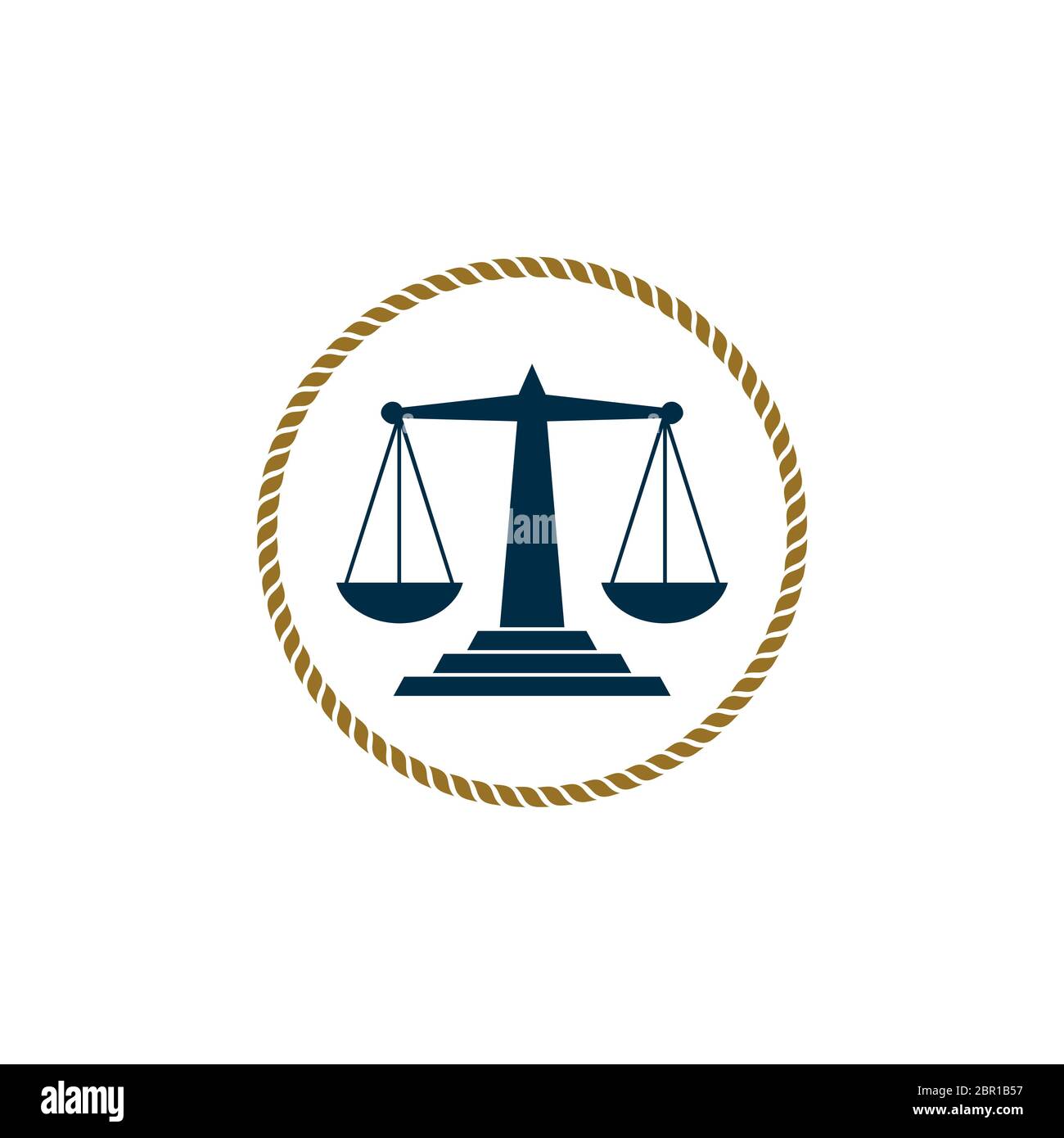 Maßstab der Gerechtigkeit Logo Vorlage Illustration Design. Vektor EPS 10. Stockfoto