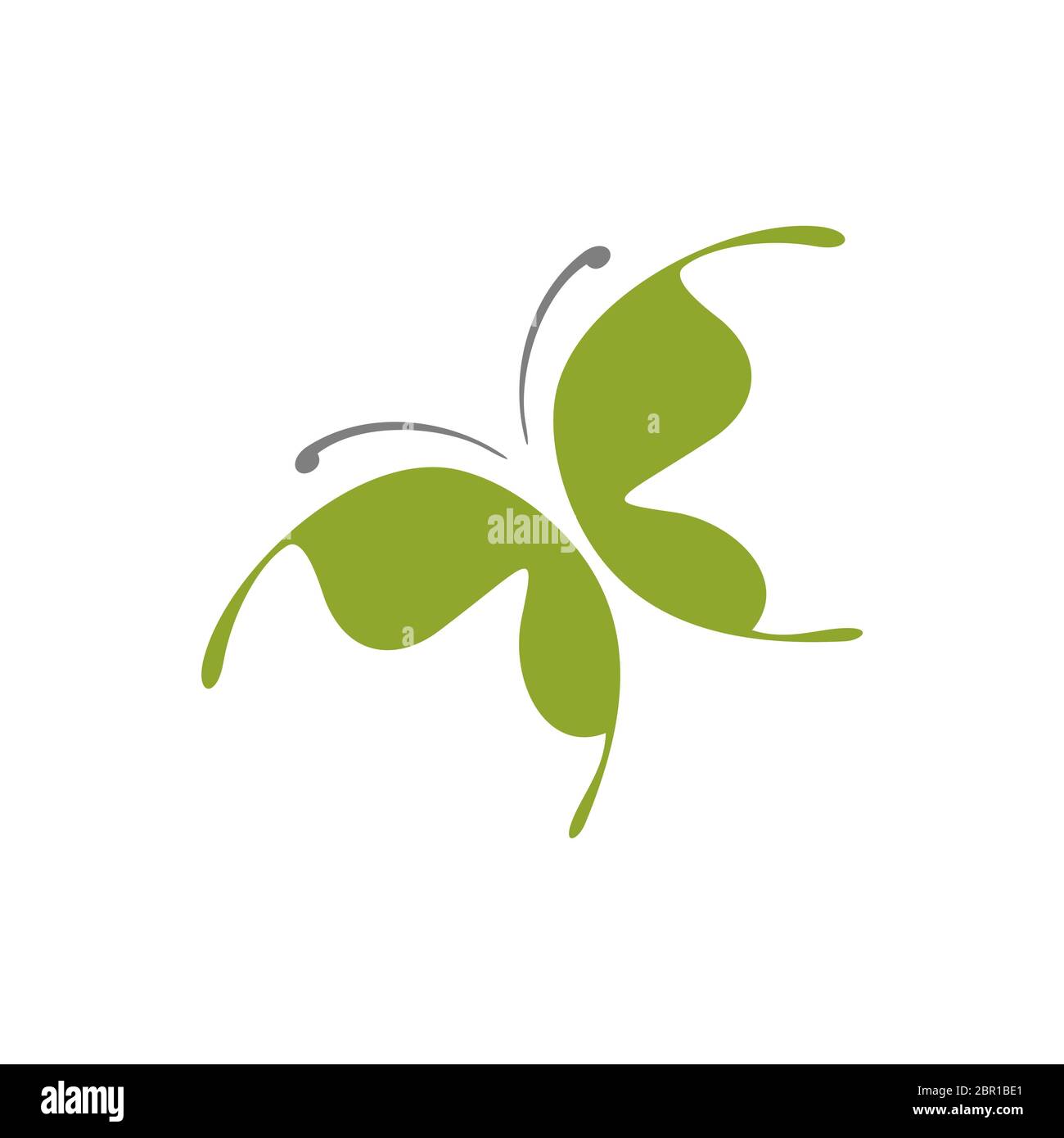 Green Butterfly Logo Vorlage Illustration Design. Vektor EPS 10. Stockfoto