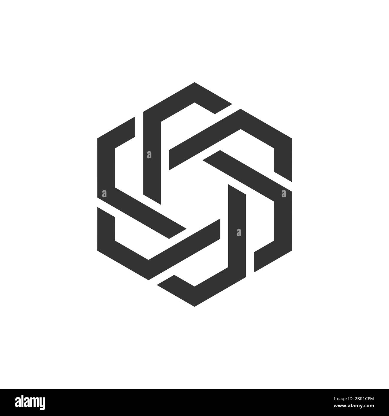 Hexagon Form Logo Vorlage Illustration Design. Vektor EPS 10. Stockfoto