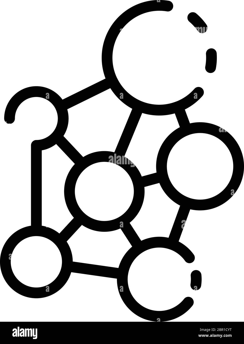 Soziologie Molekul Symbol Outline Stil Stock Vektorgrafik Alamy