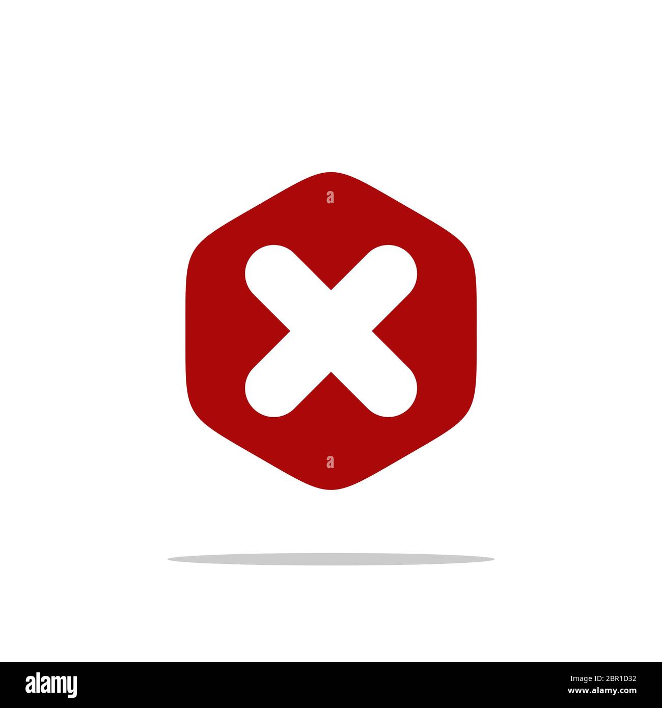 Falsch, Cross X Sign Icon Vektor Vorlage Illustration Design. Vektor EPS 10. Stockfoto