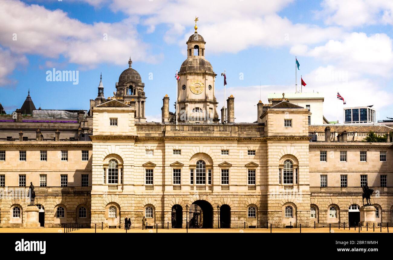 Außenansicht der Horse Guards in London Stockfoto