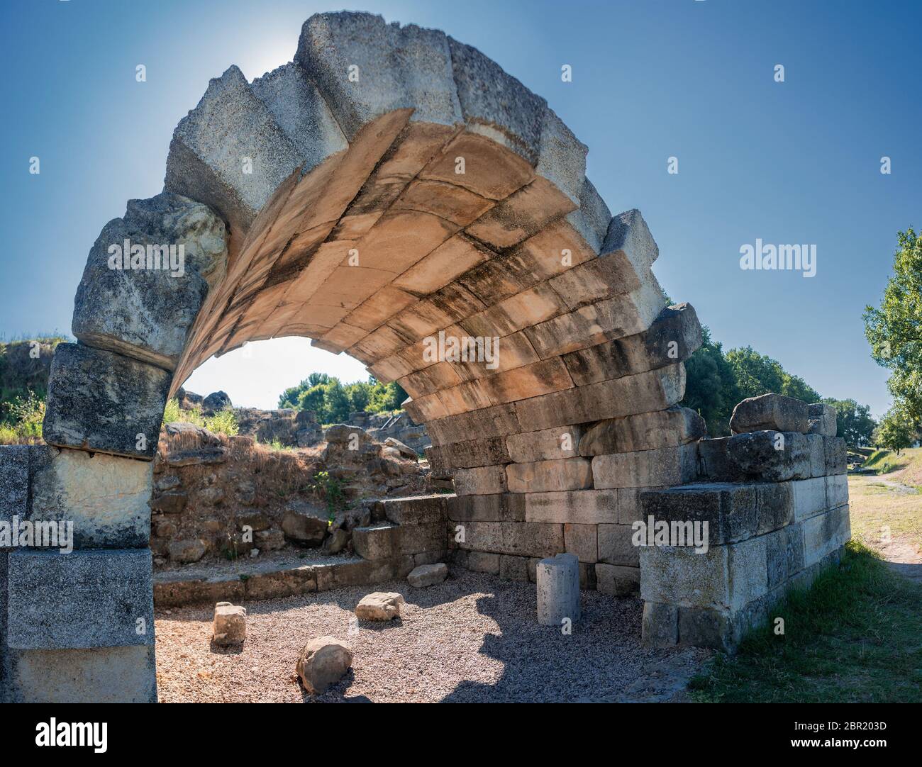 Ruinen der antiken griechischen Stadt Apollonia (Illyria) Stockfoto