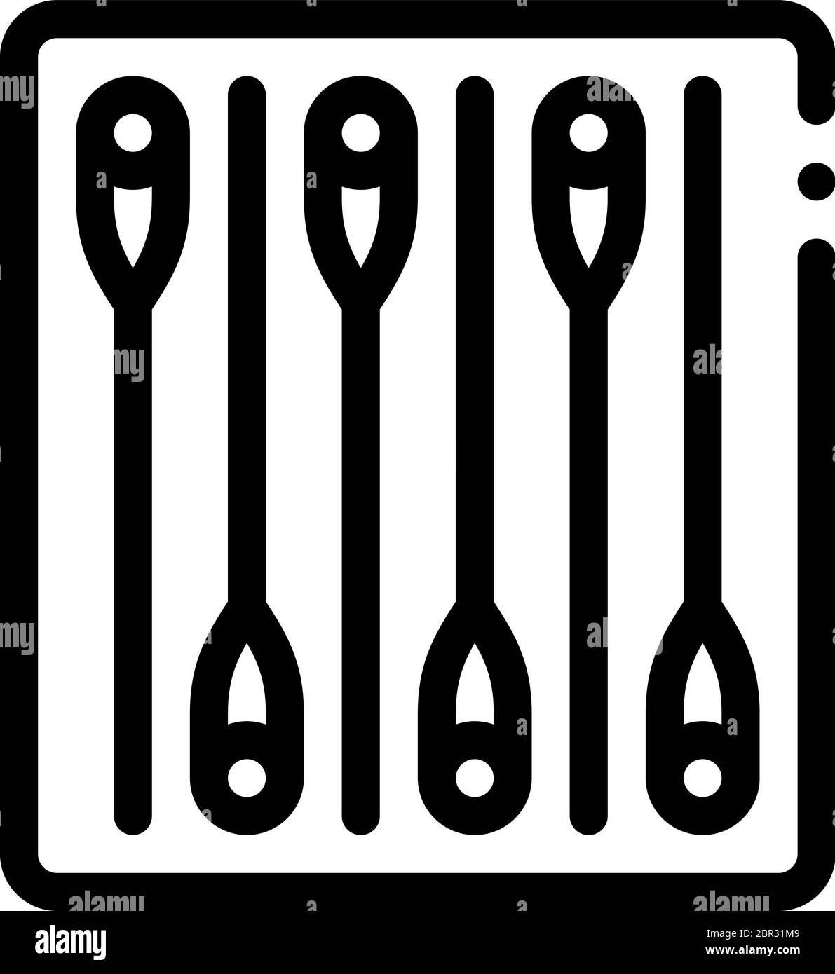 Medizin Therapie Nadeln Symbol Vektor Kontur Illustration Stock Vektor