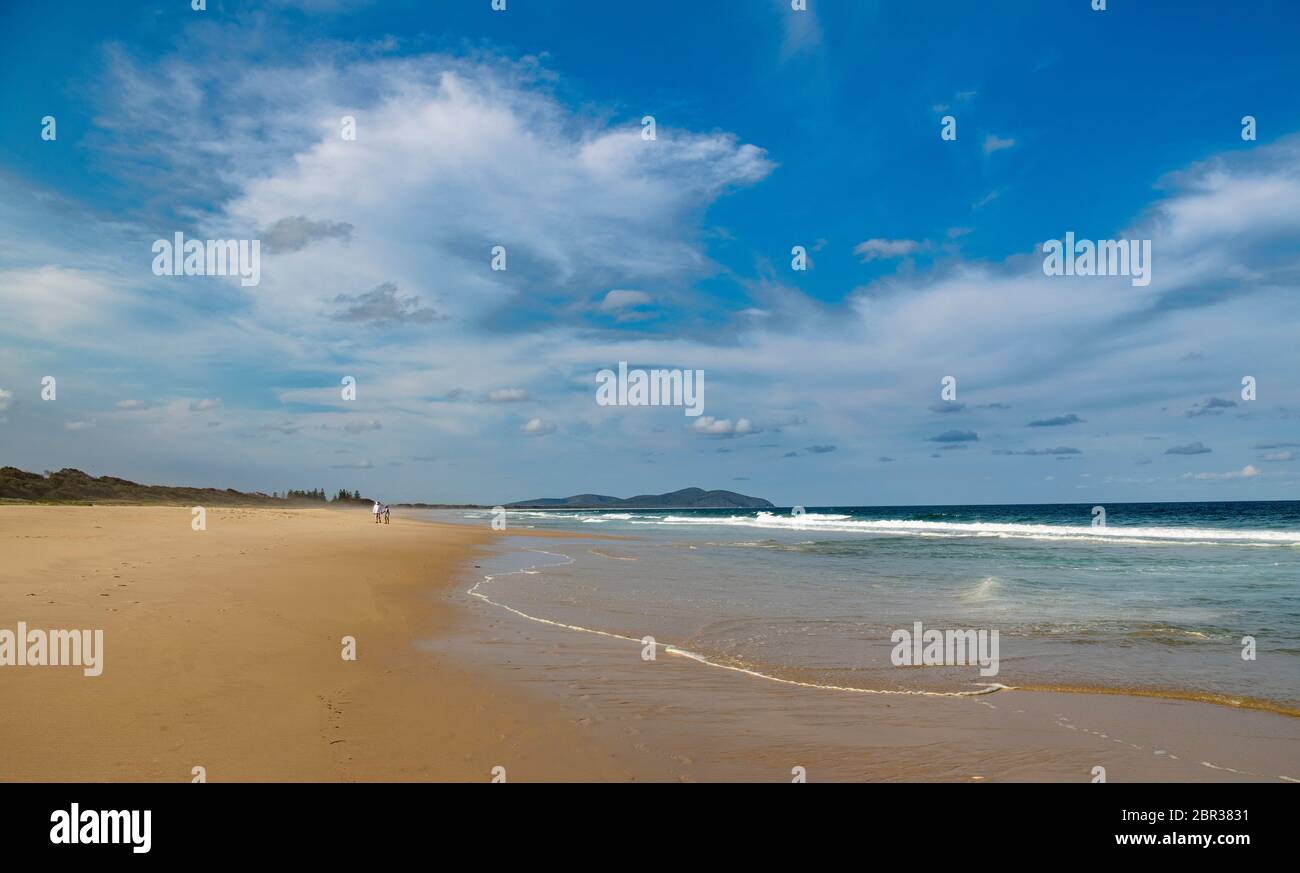 Boomerang Beach Pacific Palms NSW Australien Stockfoto