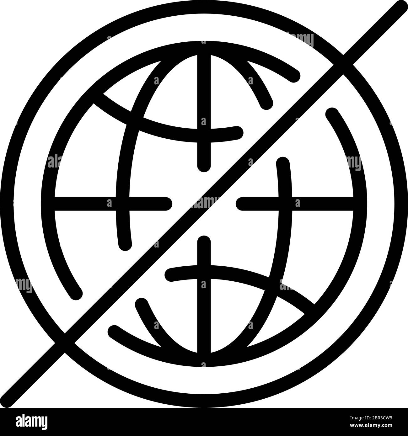 Kein Internetsymbol Stock Vektor