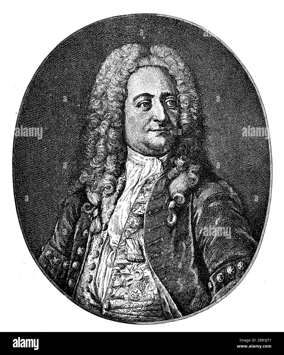 Christian Wolff, 1745 Freiherr von Wolff, Chretien Wolf 24. Januar 1679 - 9. April 1754, war deutscher Universalgelehrter, Rechtsanwalt und Mathematiker und einer der bedeutendsten Philosophen der Aufklärung / Christian Wolff, ab 1745 Freiherr von Wolff, Chretien Wolf, 24. Januar 1679 - 9. April 1754, war ein deutscher Universalgelehrter, Jurist und Mathematiker sowie einer der wichtigsten Philosophen der Aufklärung, historisch, historisch, digital verbesserte Reproduktion eines Originals aus dem 19. Jahrhundert / digitale Reproduktion einer Originalvorlage aus dem 19. Jahrhundert, Stockfoto