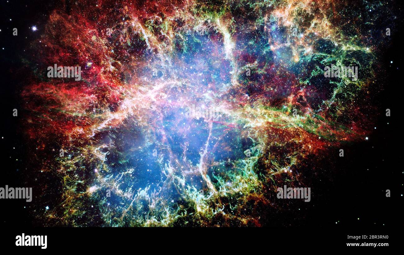 Abstrakten wissenschaftlichen Hintergrund - Galaxie und Nebel im Raum. Elemente dieses Bildes, eingerichtet von der NASA Stockfoto
