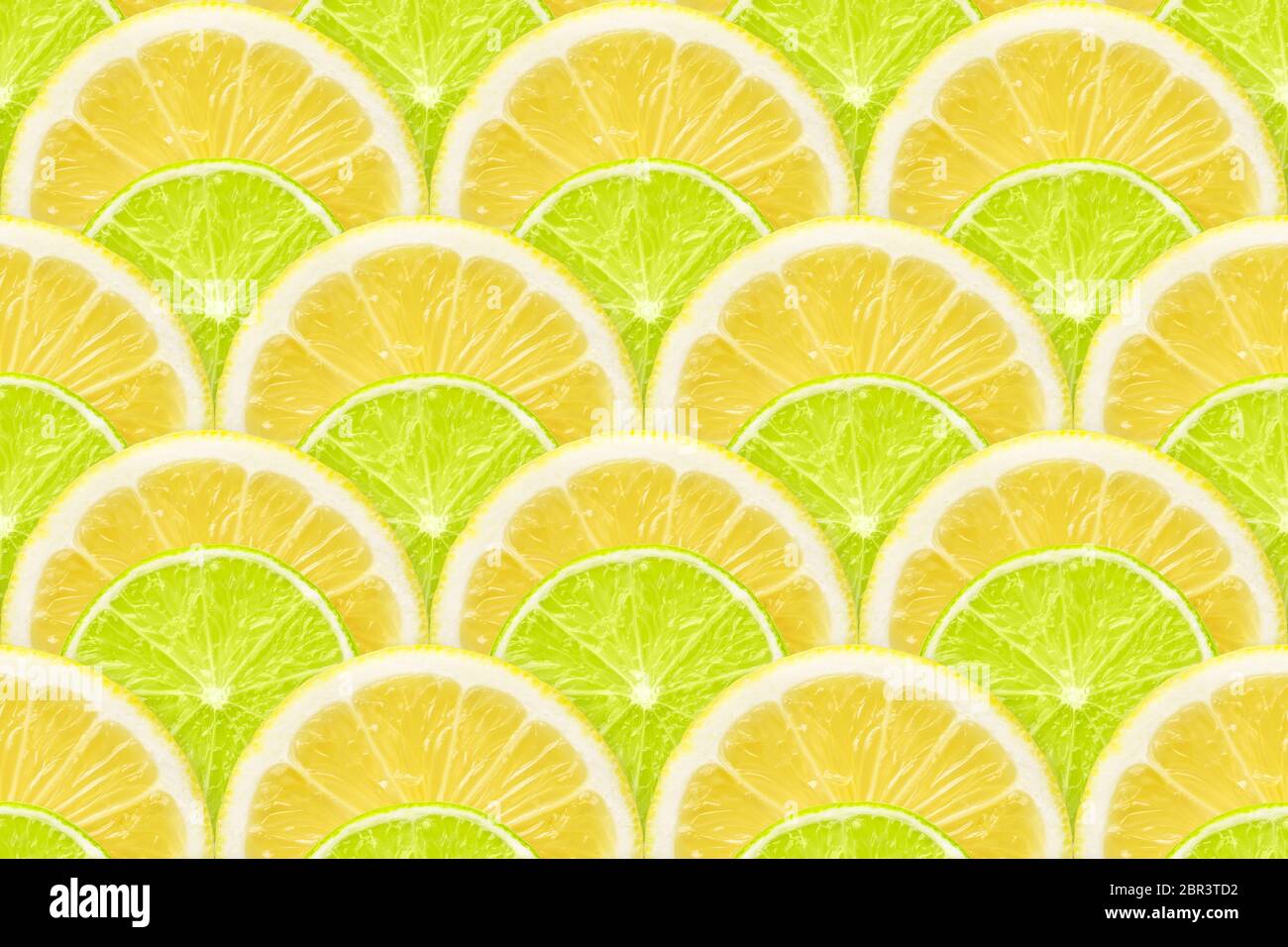 Frische nahtlose natürlichen Muster aus vielen Zitrone und Limette Schnitte Stockfoto