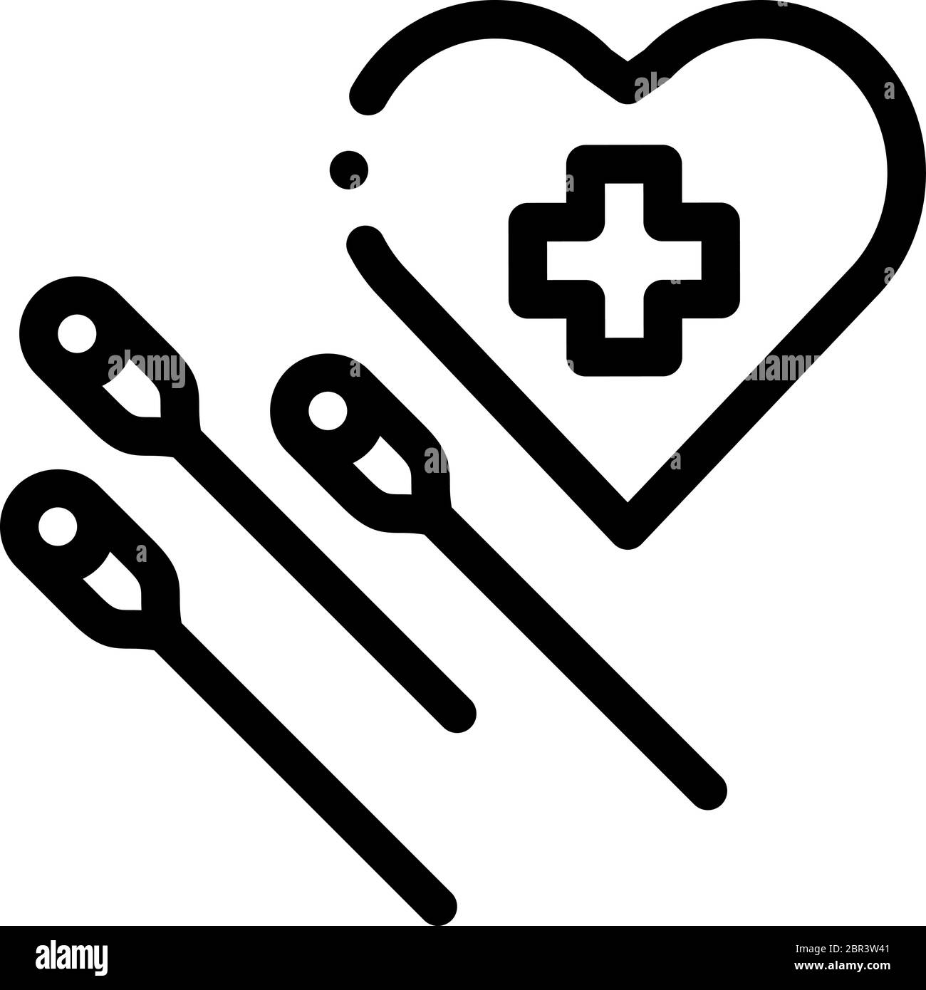 Akupunktur für Herzarbeit Icon Vektor Stock Vektor