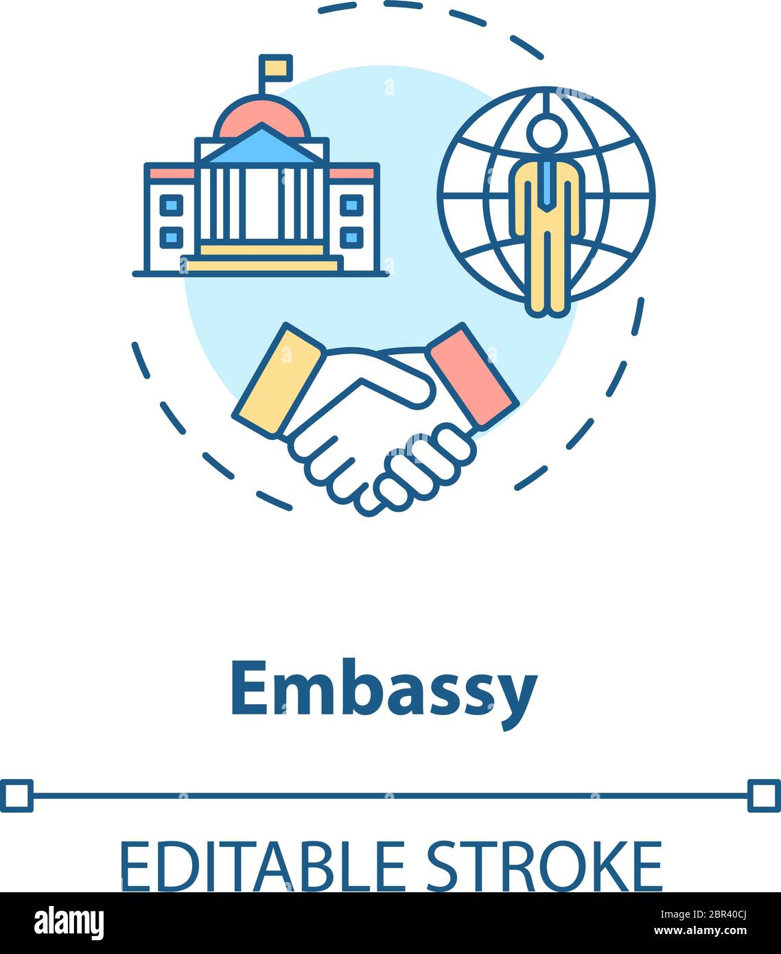 Symbol für Embassy Concept Stock Vektor