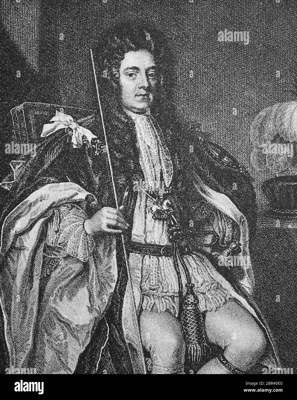 Sidney Godolphin, Earl of Godolphin KG 15 1. Juni 1645 - 15. September 1712, war einer der führenden Politiker Großbritanniens des späten siebzehnten und frühen achtzehnten Jahrhunderts / Sidney Godolphin, 1. Earl of Godolphin, KG, 15. Juni 1645 - 15. September 1712, war einer der führenden britischen Politiker des späten siebzehn und frühen achtzehnten Jahrhunderts, historisch, historisch, digital verbesserte Reproduktion eines Originals aus dem 19. Jahrhundert / Digitale Reproduktion einer Originalvorlage aus dem 19. Jahrhundert, Stockfoto