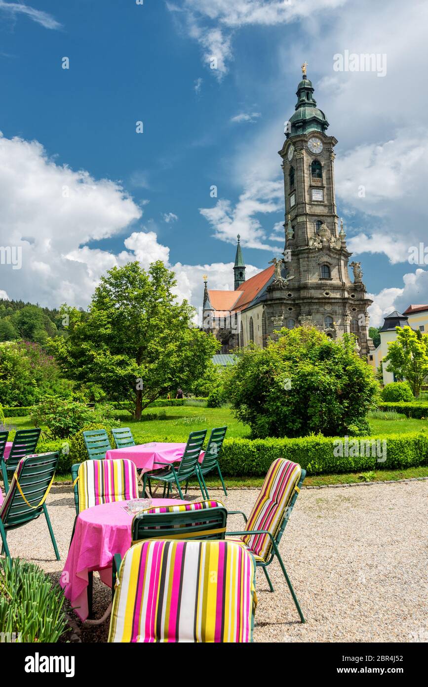 Zwettl Abtei (Stift Zwettl) ist ein Zisterzienserkloster in Zwettl in Niederösterreich, in der Diözese St. Pölten. Waldviertel, Österreich Stockfoto