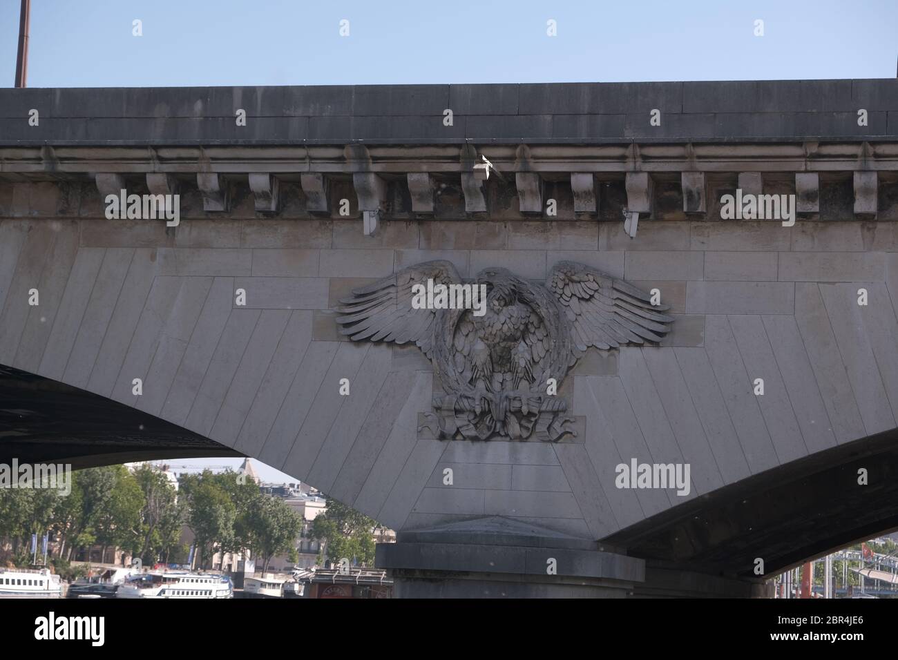 Kaiseradler auf der Pont d'Iéna Stockfoto