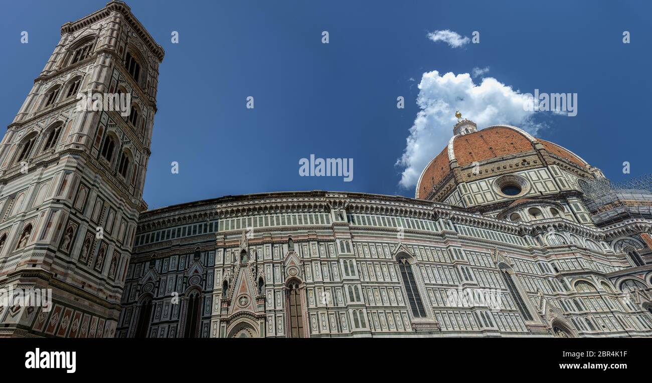 Die Kathedrale Santa Maria del Fiore (Il Duomo di Firenze), Florenz, Italien. Die Basilika ist eine der größten Kirchen Italiens, UNESCO World Herit Stockfoto