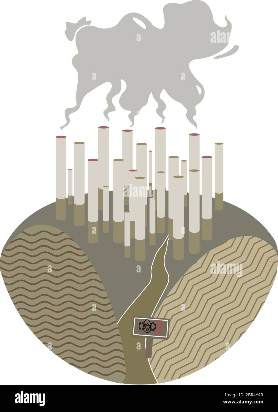 Illustration Des World No Tobacco Day Banners Oder Poster Design. Konzept, wie die Welt durch Tabak regiert wird. - Vektor Stock Vektor Illustration Des World No Tobacco Day Banners Oder Poster Design. Konzept, wie die Welt durch Tabak regiert wird. - Vektor Stock Vektor