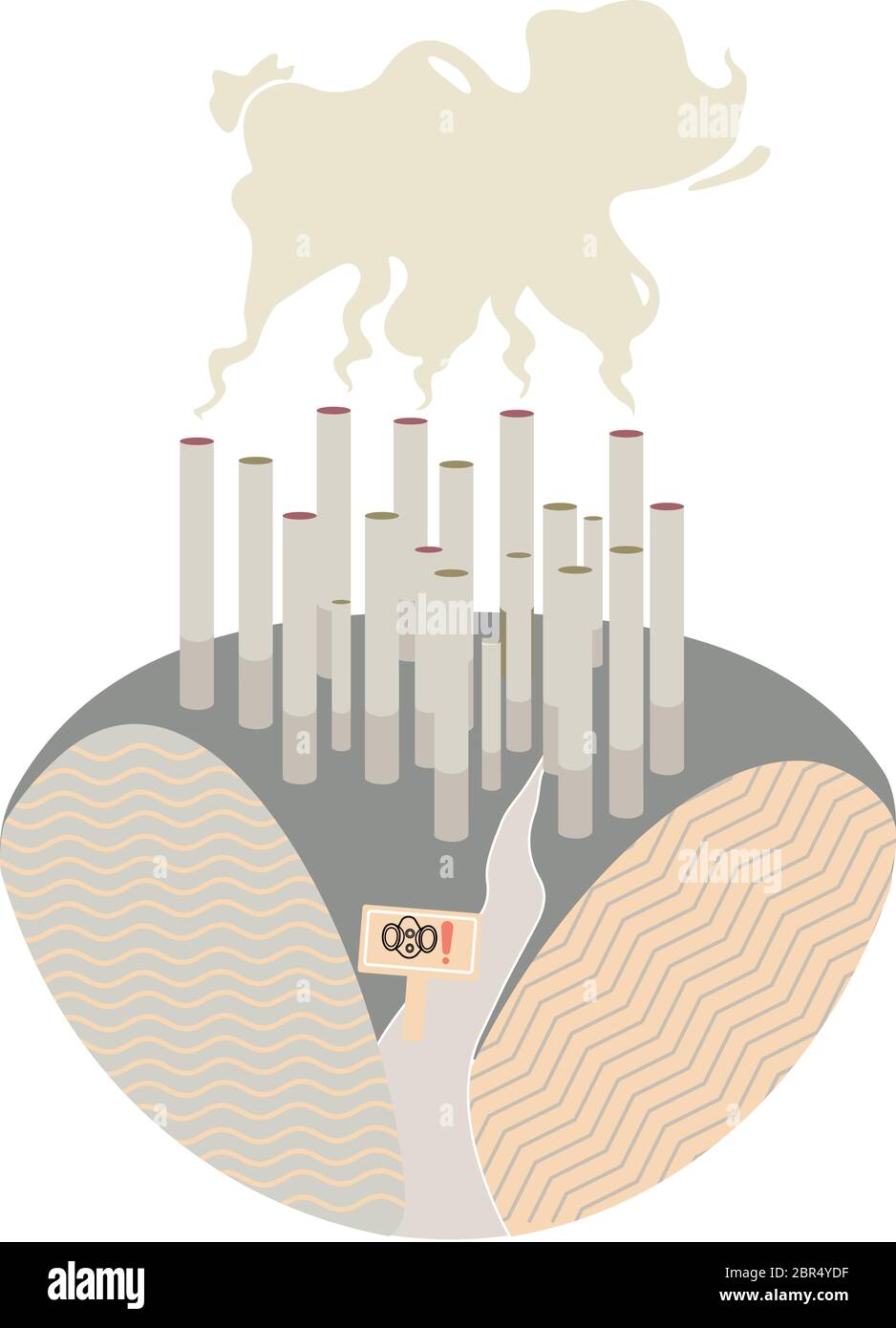 Illustration Des World No Tobacco Day Banners Oder Poster Design. Konzept, wie die Welt durch Tabak regiert wird. - Vektor Stock Vektor Illustration Des World No Tobacco Day Banners Oder Poster Design. Konzept, wie die Welt durch Tabak regiert wird. - Vektor Stock Vektor