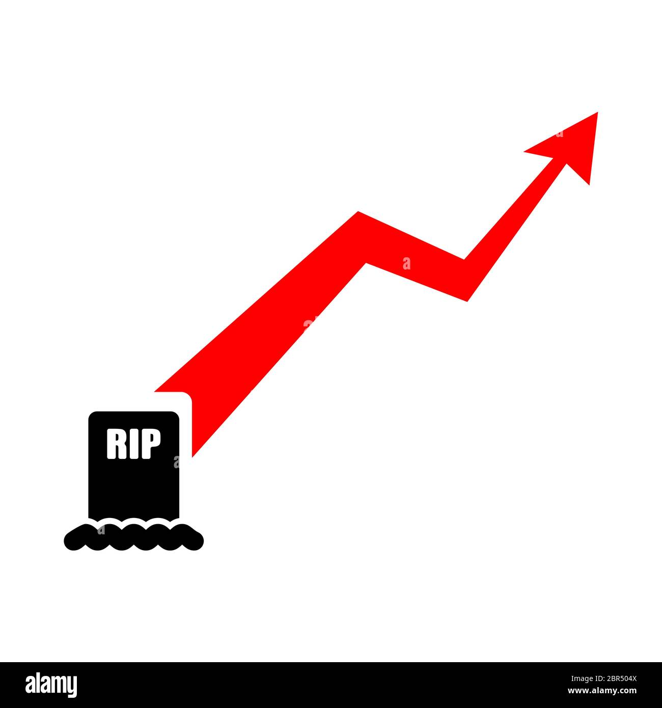 Diagramm zum Wachstum der Mortalität. Grafik Todesfälle erhöhen. vektor-Illustration Stock Vektor