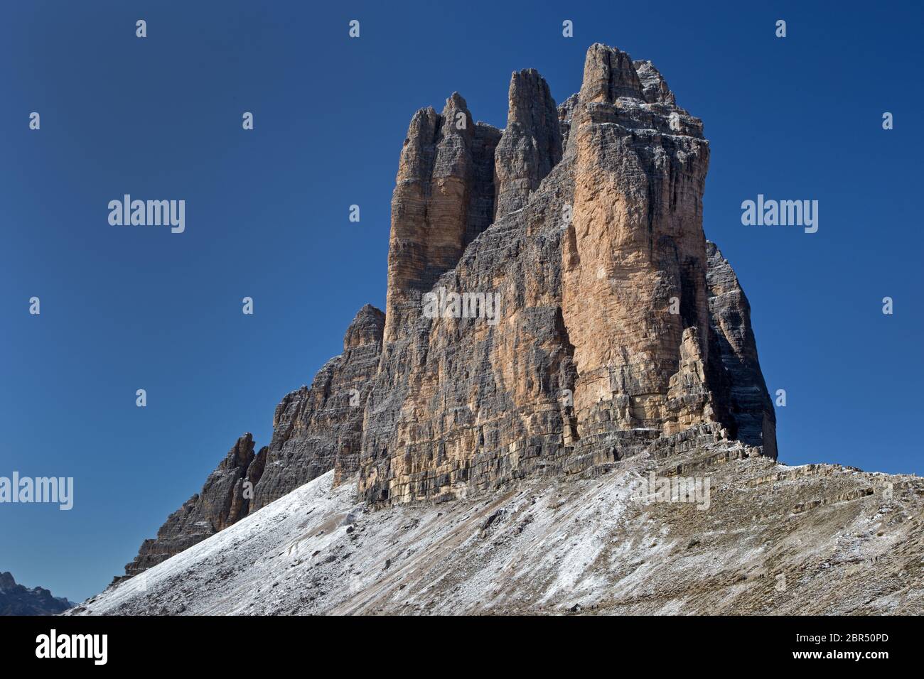 Drei Zinnen von Lavaredo / drei Zinnen von Lavaredo Stockfoto