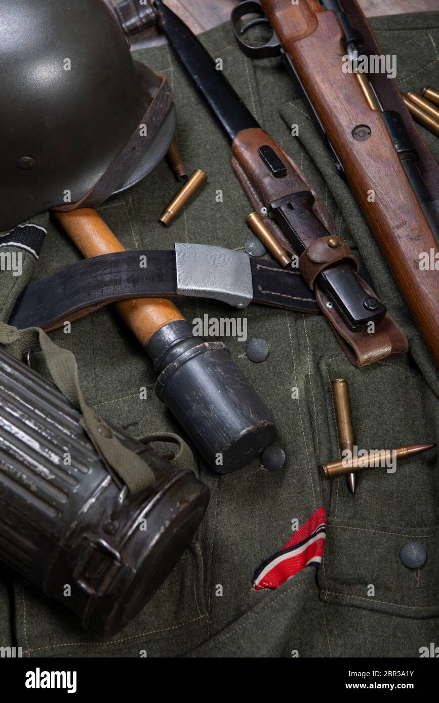 Ein vintage Hintergrund mit der Bundeswehr. ww2 Stockfoto