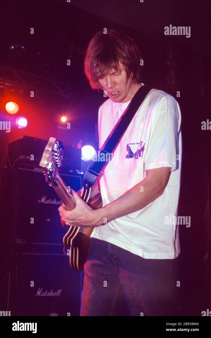 Sonic Youth Performing at All Tomorrows Parties, April 2000, Pontins, Camber Sands, Rye, West Sussex, Großbritannien. Stockfoto