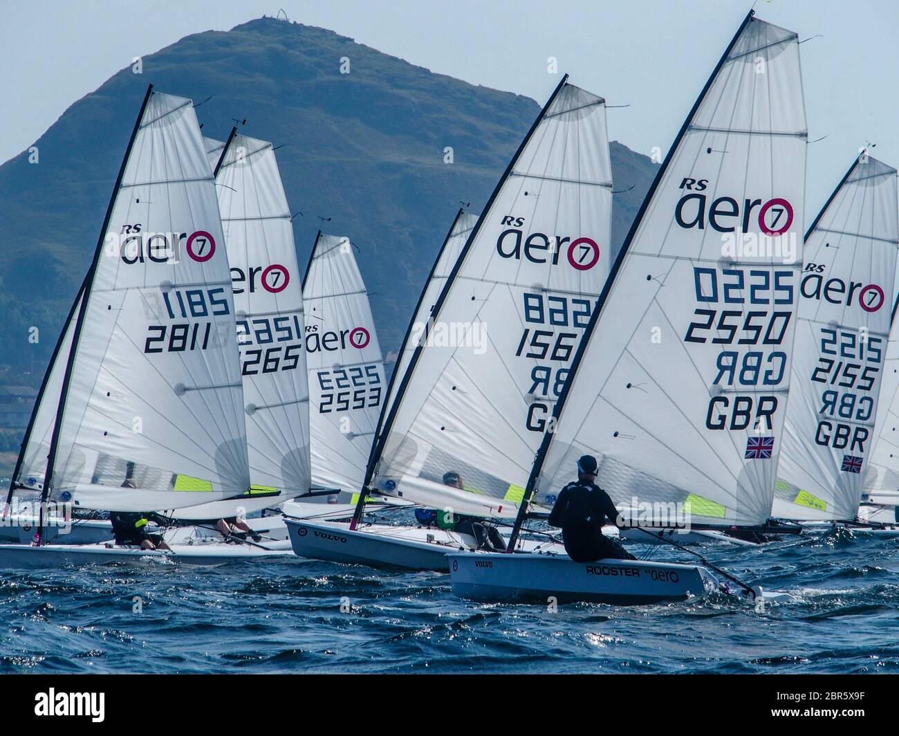 RS Aero Segeln Dinghy National Championships in North Berwick Stockfoto