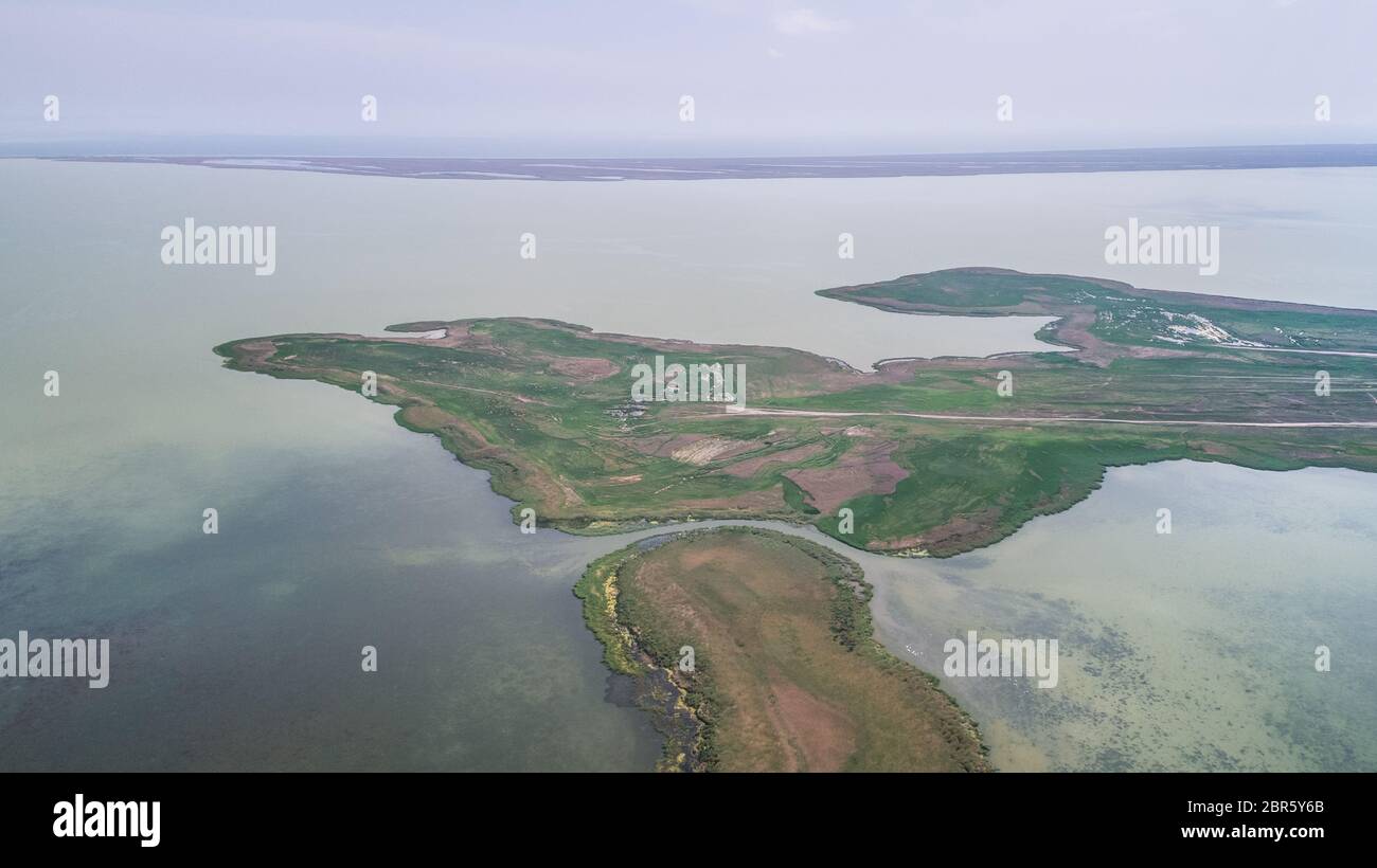 Luftbild des Donaudelta, Rumänien, Europa Stockfoto