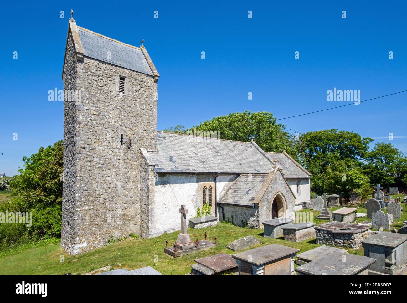 Marcross Kirche im Tal von Glamorgan, der Heiligen Dreifaltigkeit gewidmet. Stockfoto