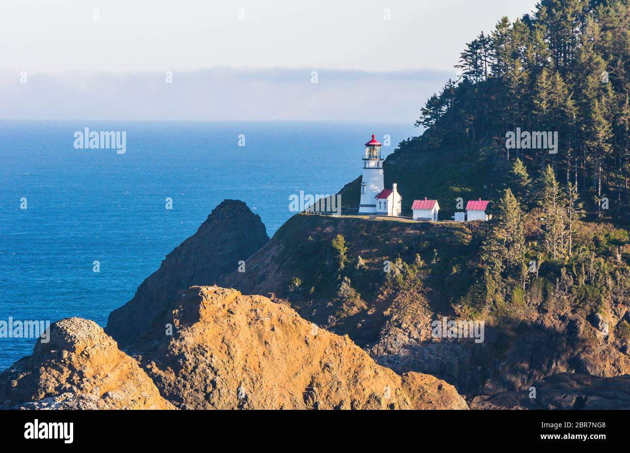 Einige malerische Aussicht auf den Strand in Heceta Head Lighthouse State Scenic Area, Oregon, USA. Stockfoto