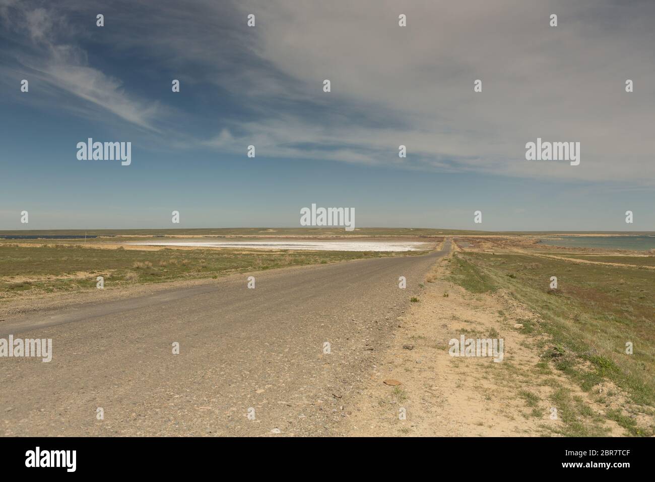 Die Straße zum Aralsee. Kasachstan, 2019 Stockfoto