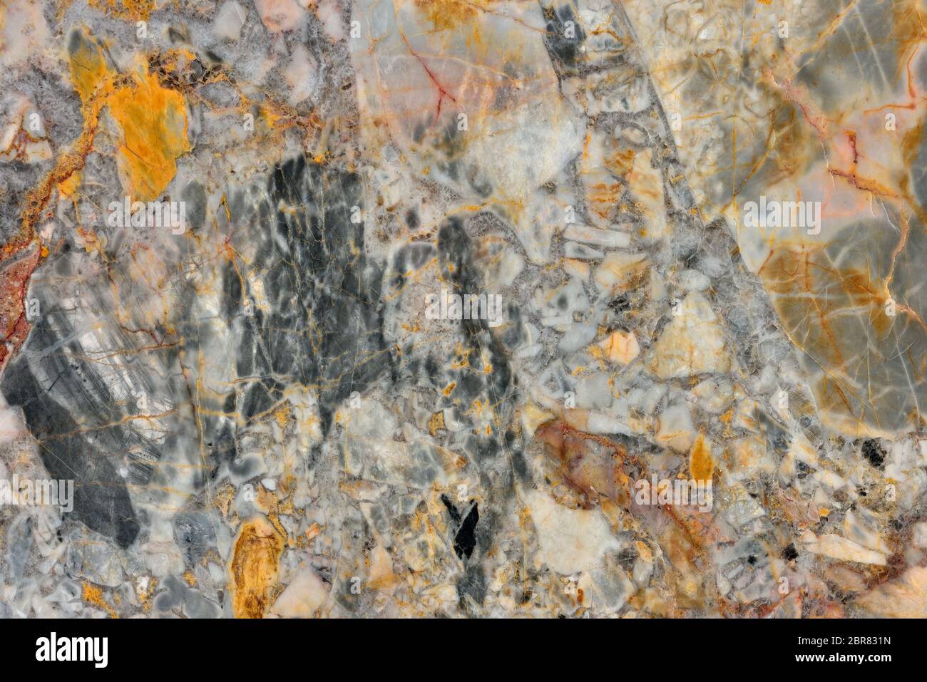 Natürliches Muster aus Marmor Farbe poliert Scheibe Mineral. Extrem hohe Auflösung. ' Dreamtime ' Stockfoto